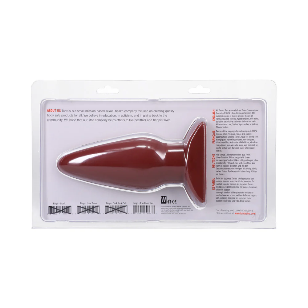 Tantus Ringo Anal Plug Crimson - Image 4