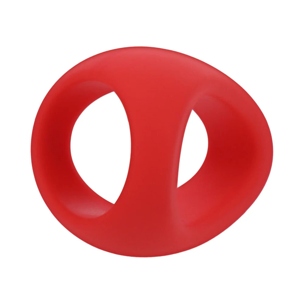 Tantus Stirrup C-Ring Cock and Ball Sling Crimson - Image 5