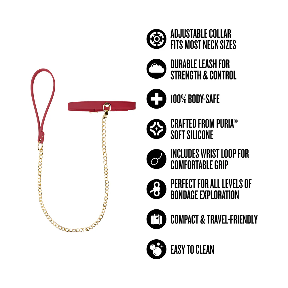 Temptasia Ardor Collar & Leash Red - Image 7