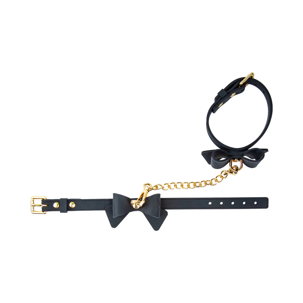 Temptasia Ardor Wrist & Ankle Restraints Black with Bow - Image 2