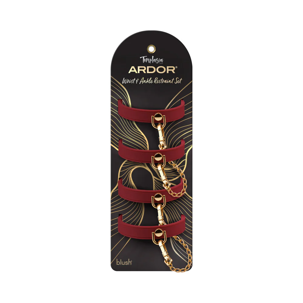 Temptasia Ardor Wrist & Ankle Restraints Red - Image 15