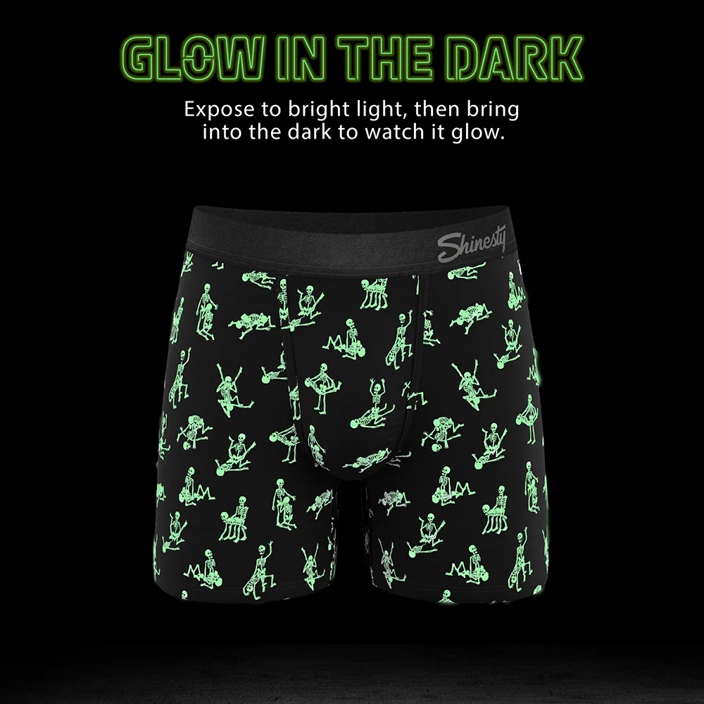 Shinesty The Bare Back Bones Glow-in-the-Dark Skeletons Ball Hammock Pouch Underwear with Fly 5XL - Image 4