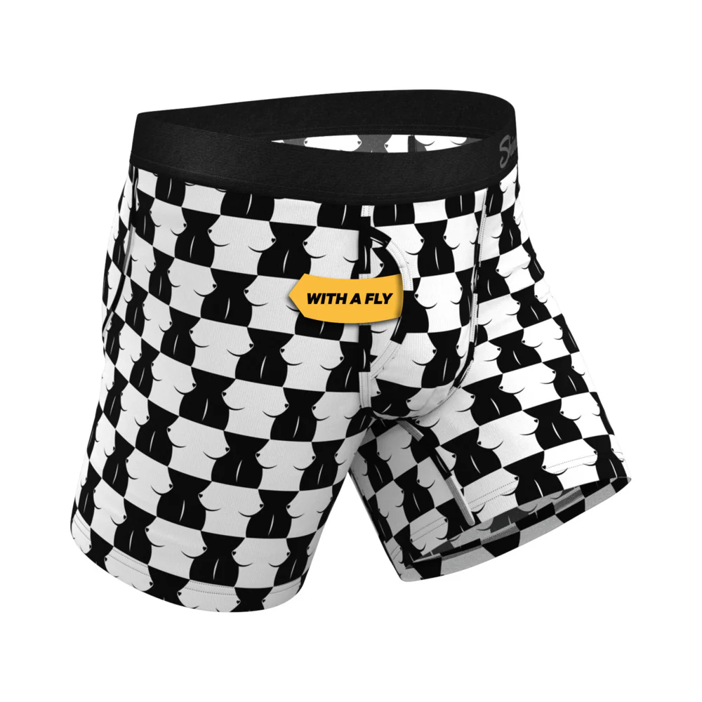 Shinesty The Chest Mate Checkered Ball Hammock Pouch Underwear with Fly L - Image 2