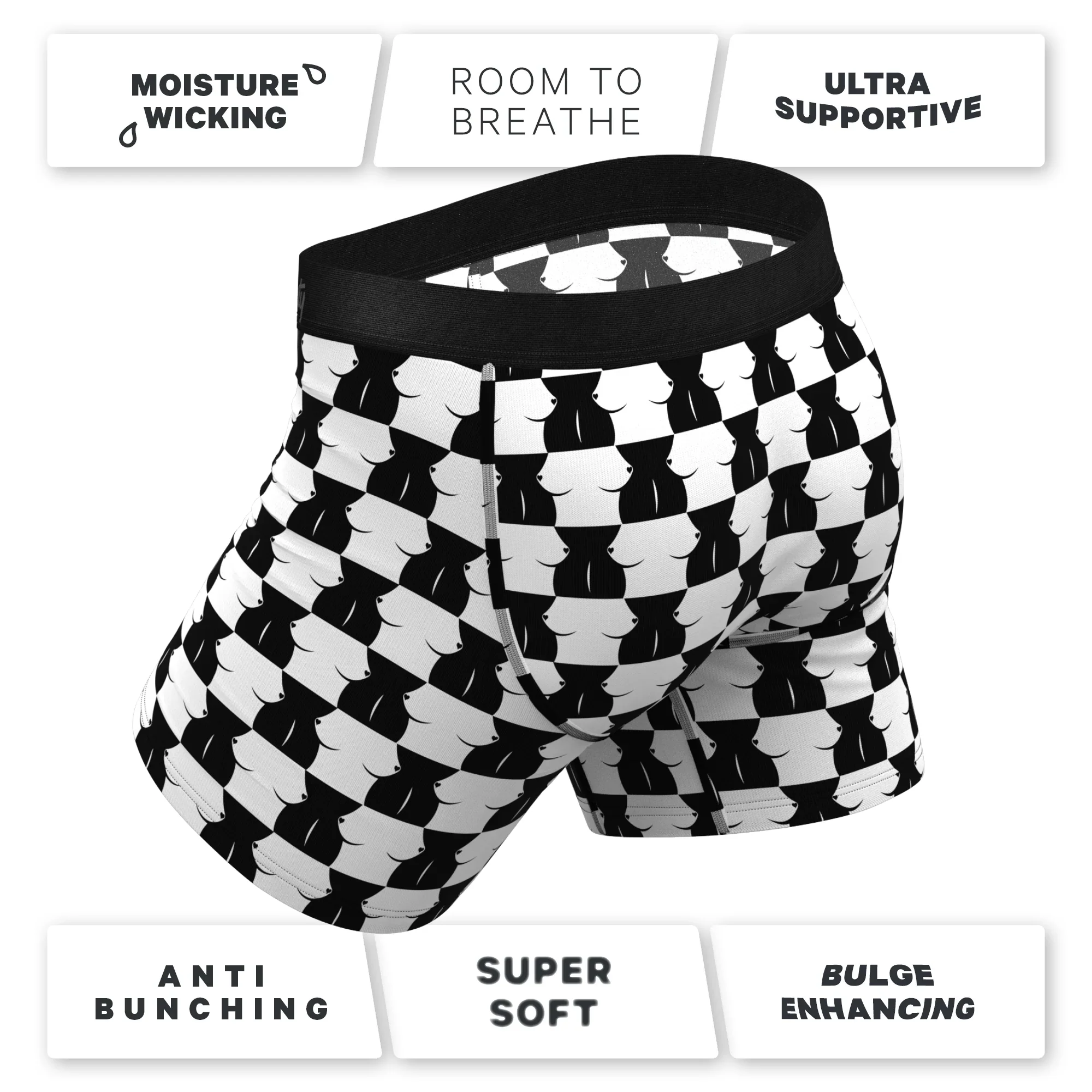 Shinesty The Chest Mate Checkered Ball Hammock Pouch Underwear with Fly L - Image 5