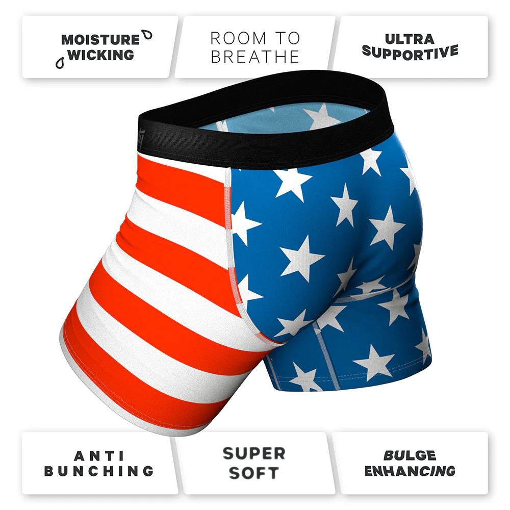 Shinesty The Mascot American Flag Ball Hammock Pouch Underwear with Fly 2XL - Image 5
