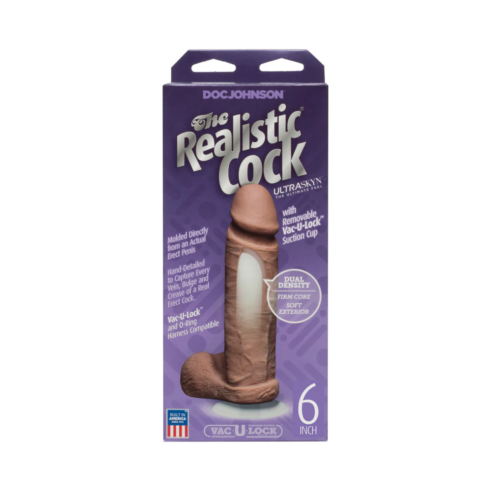 The Realistic Cock - UR3 - 6 Inch Brown - Image 5