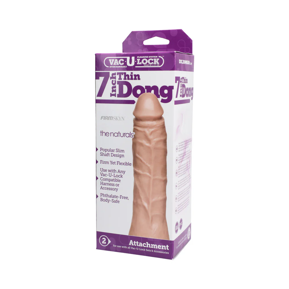 Vac-U-Lock - 7 Inch Thin Dong - The Naturals White - Image 3