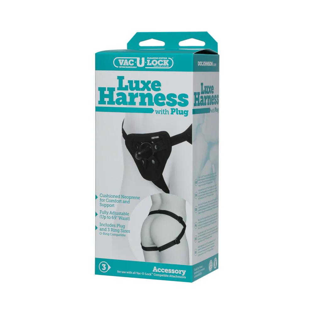 Vac-U-Lock Platinum - Luxe Harness - With Plug Black - Image 5