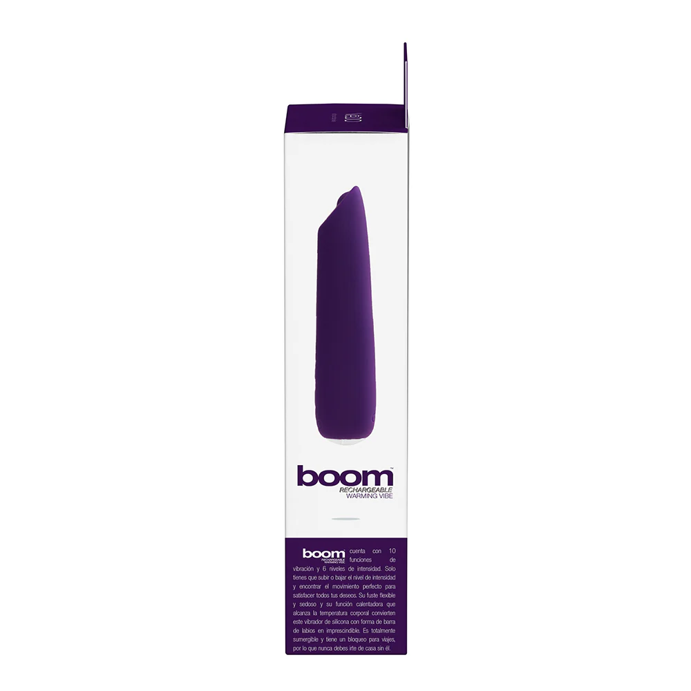 VeDO Boom Rechargeable Warming Silicone Slimline Vibrator Purple - Image 7
