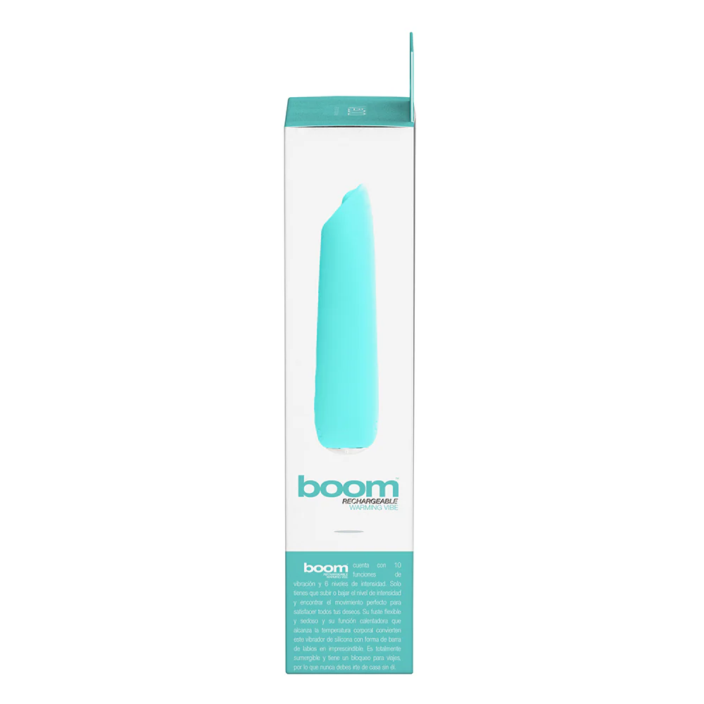 VeDO Boom Rechargeable Warming Silicone Slimline Vibrator Turquoise - Image 7