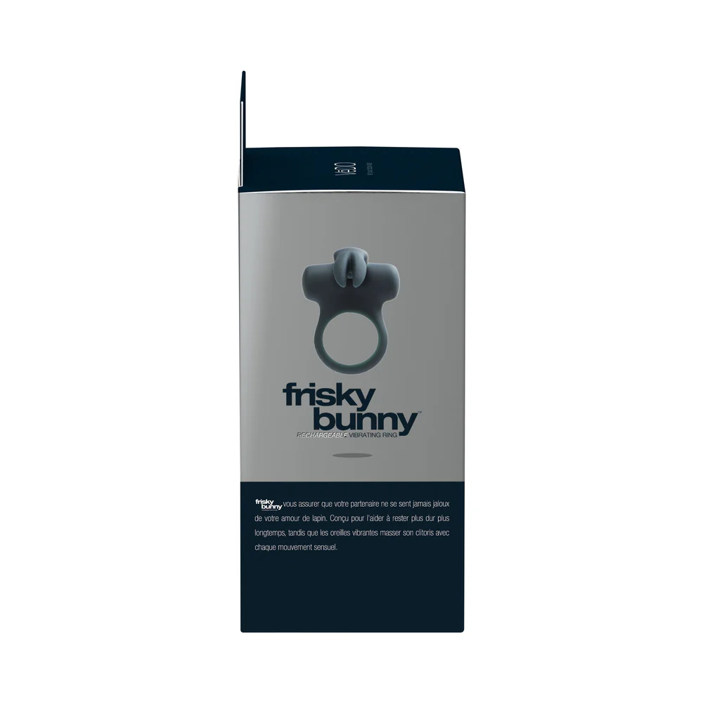 VeDO Frisky Bunny Rechargeable Vibrating Ring - Black Pearl - Image 6