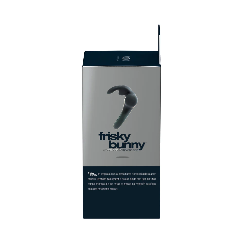 VeDO Frisky Bunny Rechargeable Vibrating Ring - Black Pearl - Image 7