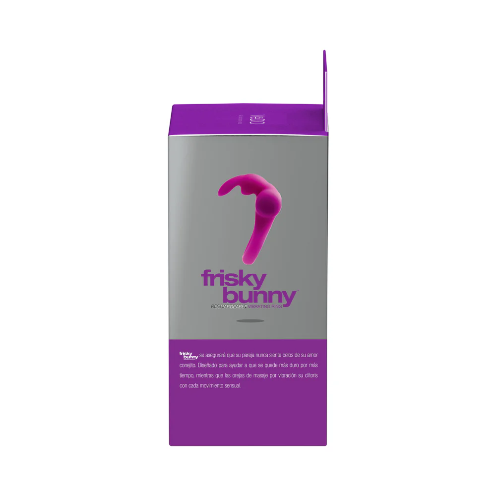 VeDO Frisky Bunny Rechargeable Vibrating Ring - Perfectly Purple - Image 7