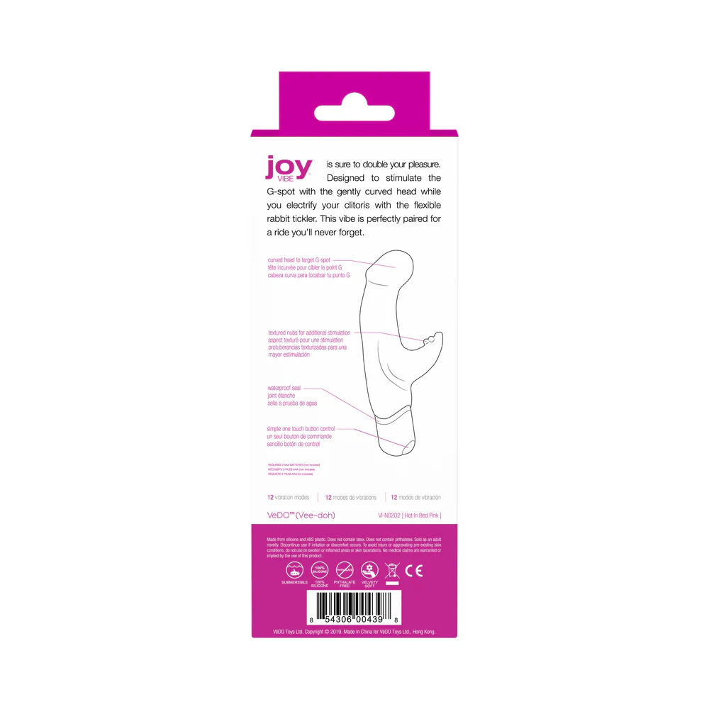 VeDO Joy Mini Vibe Hot In Bed Pink - Image 9