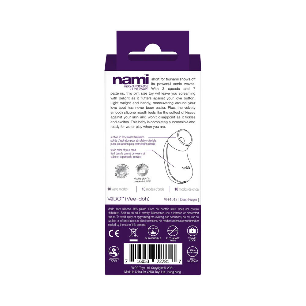 Vedo Nami Rechargeable Sonic Vibe Deep Purple - Image 9