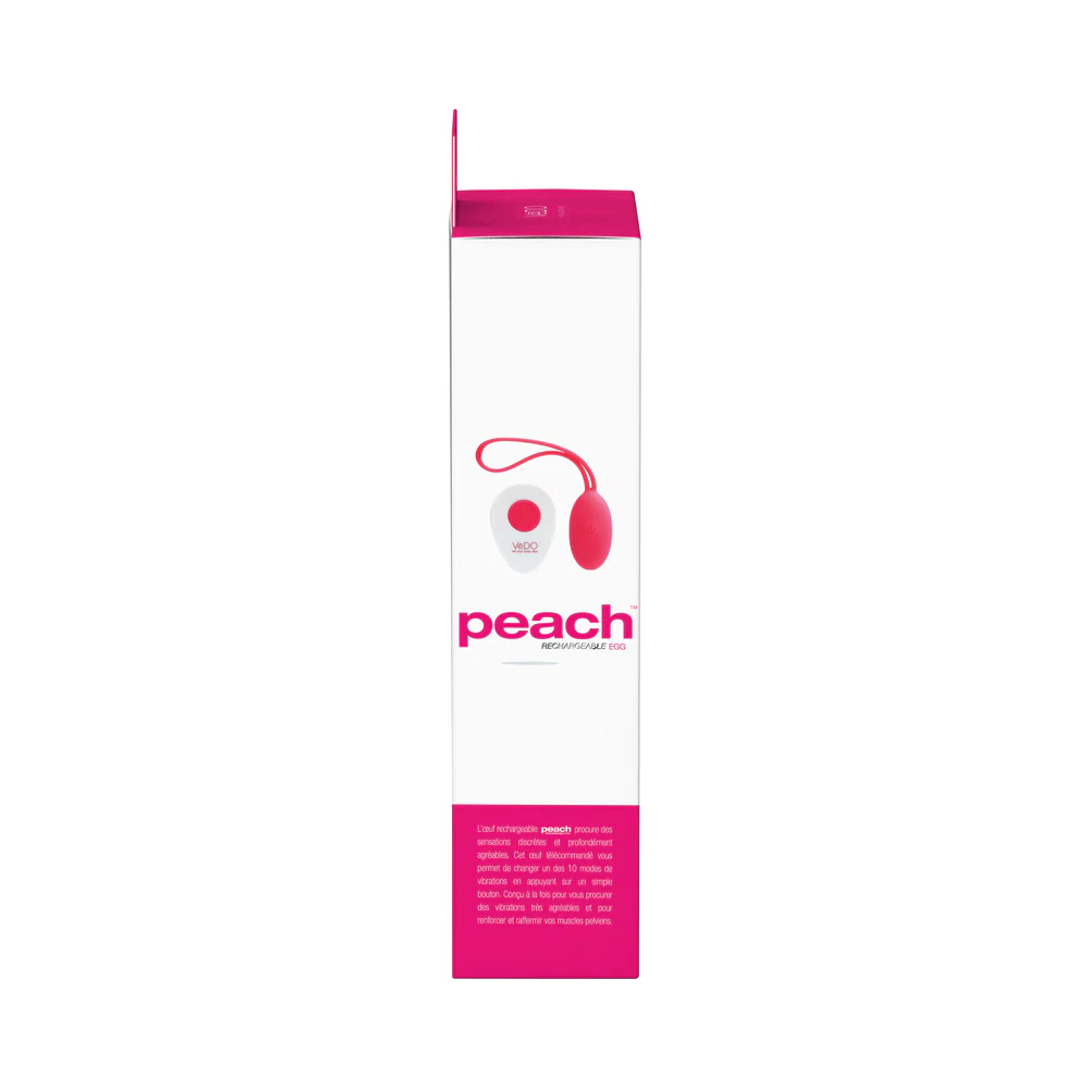 VeDO Peach Rechargeable Egg Vibe - Foxy Pink - Image 8