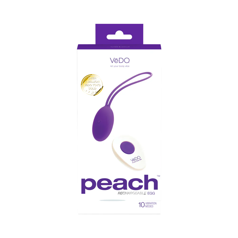 VeDO Peach Rechargeable Egg Vibe - Into You Indigo - Image 6