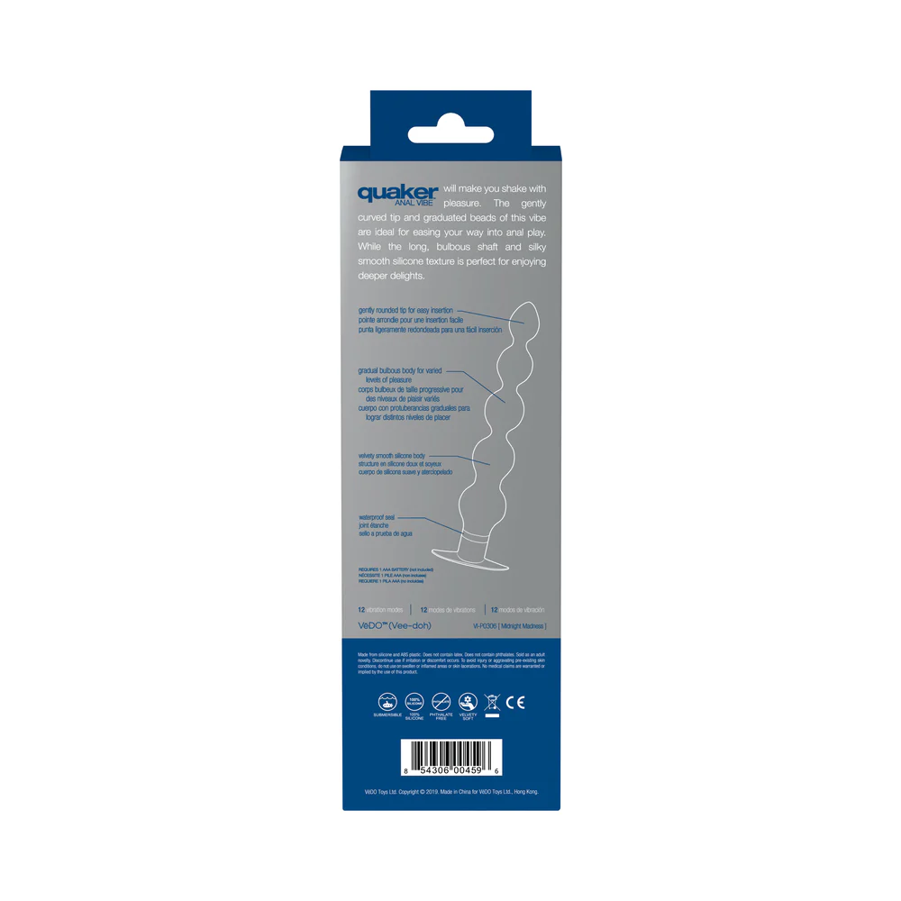 VeDO Quaker Anal Vibe - Midnight Madness - Men's - Image 9