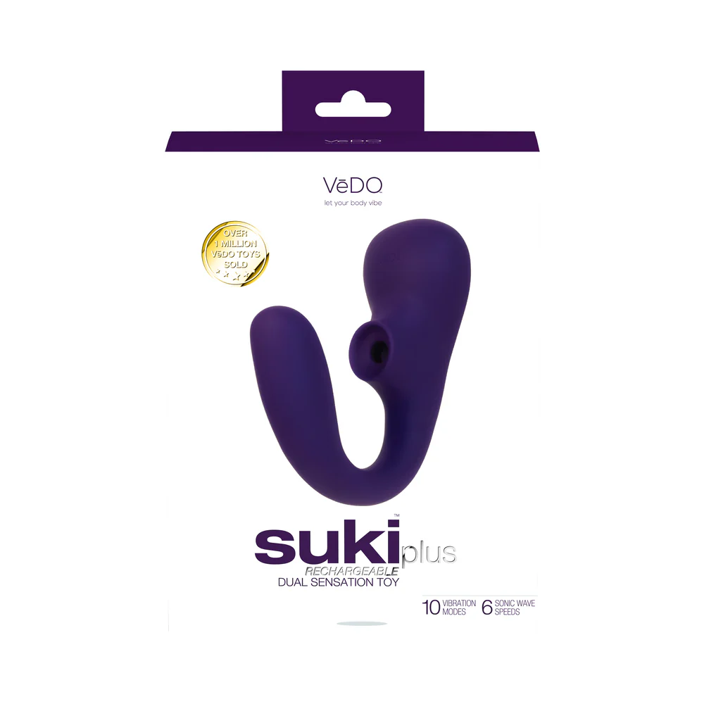 VeDO Suki Plus Rechargeable Dual Sonic Vibe Deep Purple - Image 5