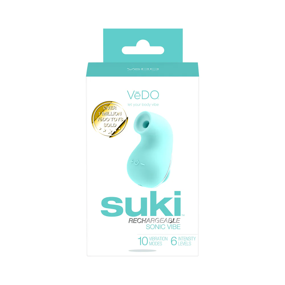 Vedo Suki Sonic Suction Rechargeable Vibrator Tease Me Turquoise - Image 5