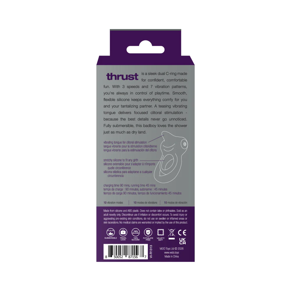 VeDO Thrust Rechargeable Dual C-Ring Purple - Image 6