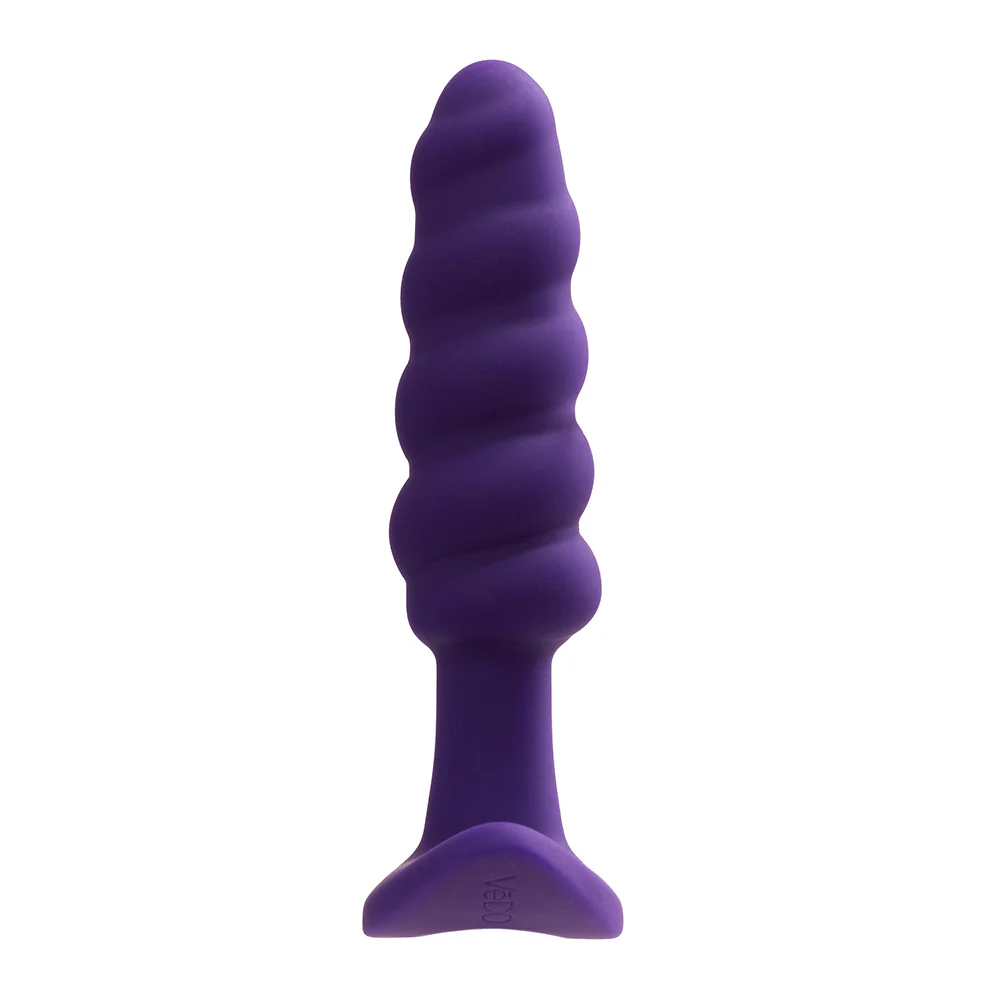 VeDO Twist Rechargeable Silicone Vibrating Anal Plug Purple - Image 4