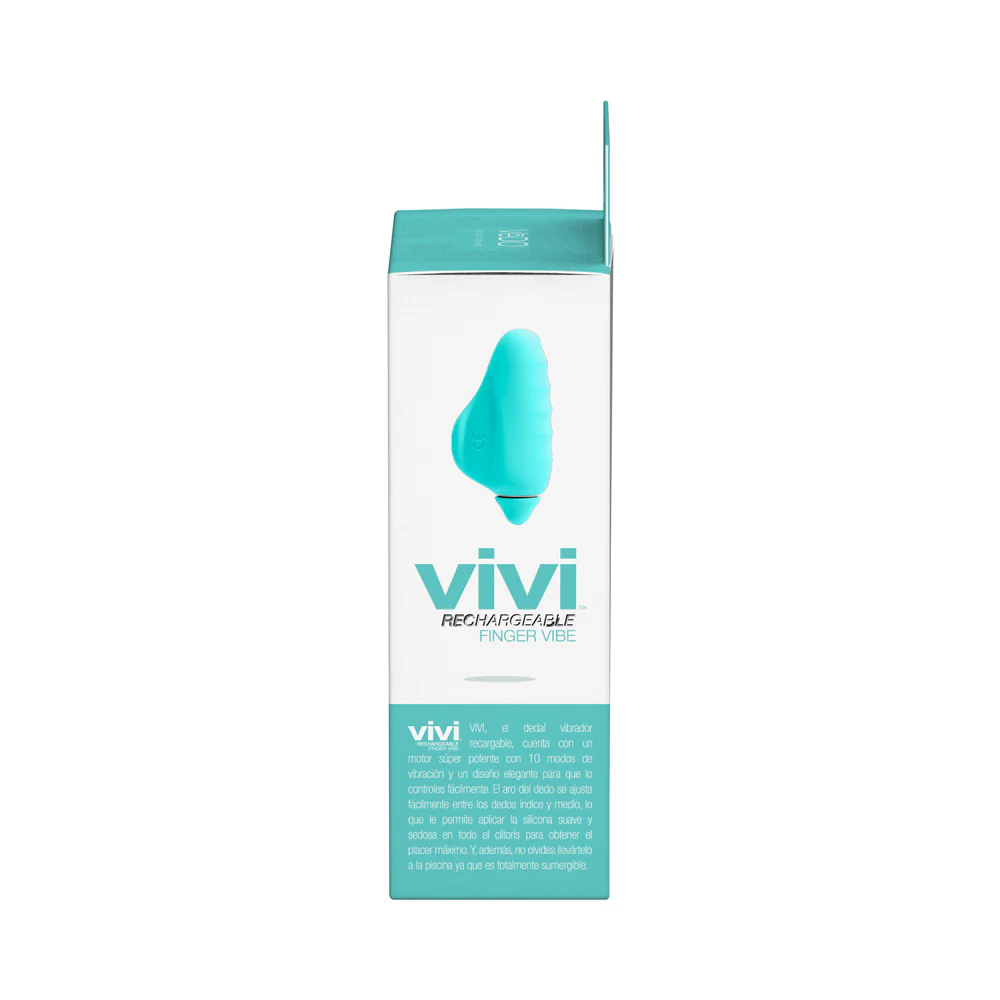 Vedo Vivi Rechargeable Finger Vibe Tease Me Turquoise - Image 6