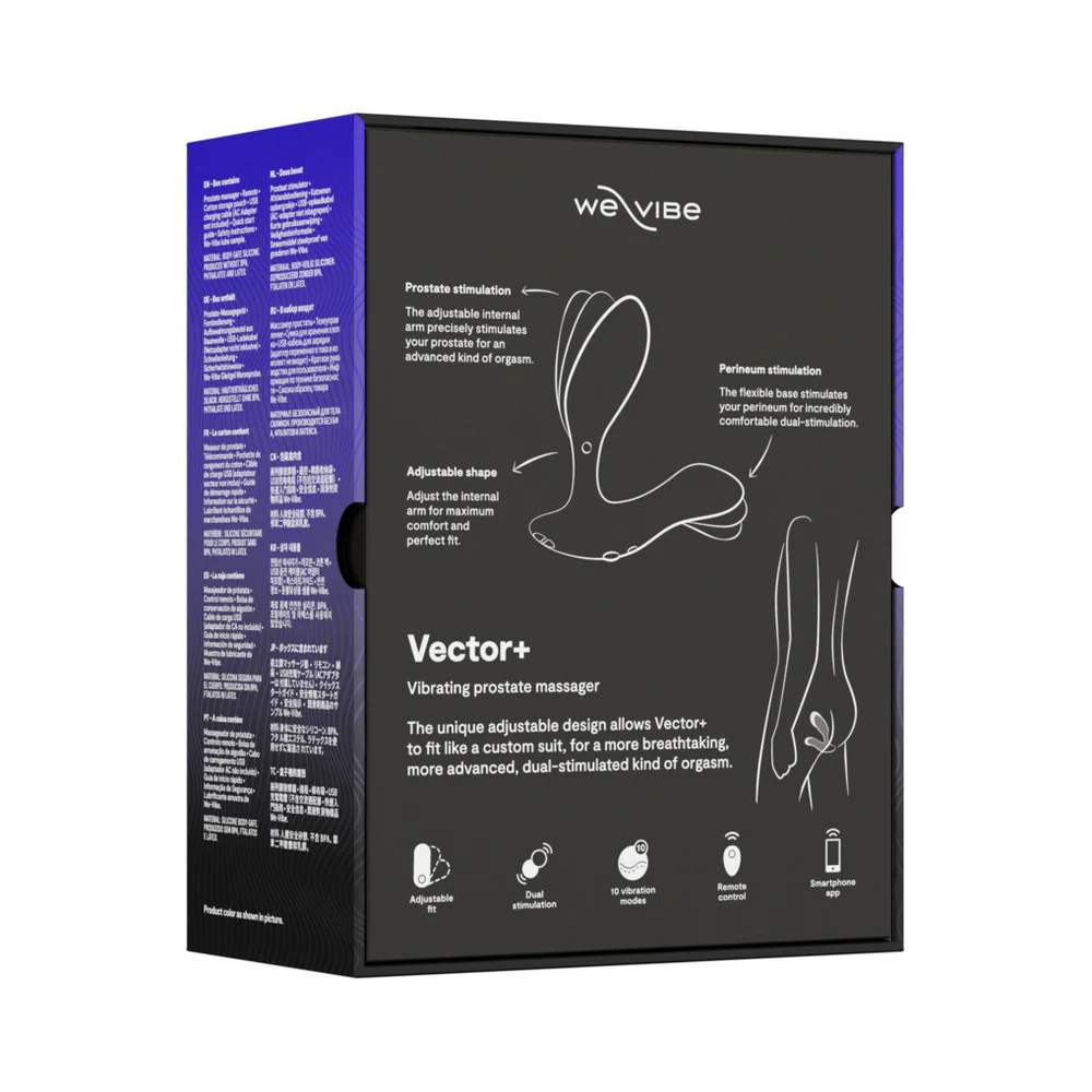 We-Vibe Vector+ Dual Stimulation Prostate Massager Charcoal Black - Image 12