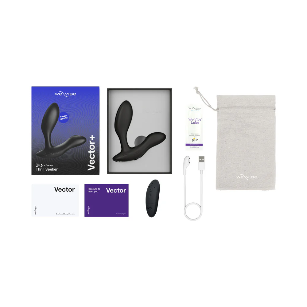 We-Vibe Vector+ Dual Stimulation Prostate Massager Charcoal Black - Image 15