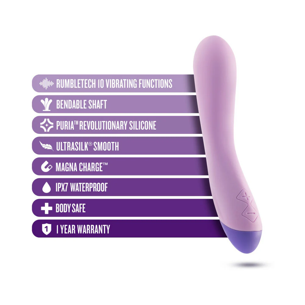 Wellness G Curve Rechargeable Silicone G-Spot Vibrator Purple - Image 4