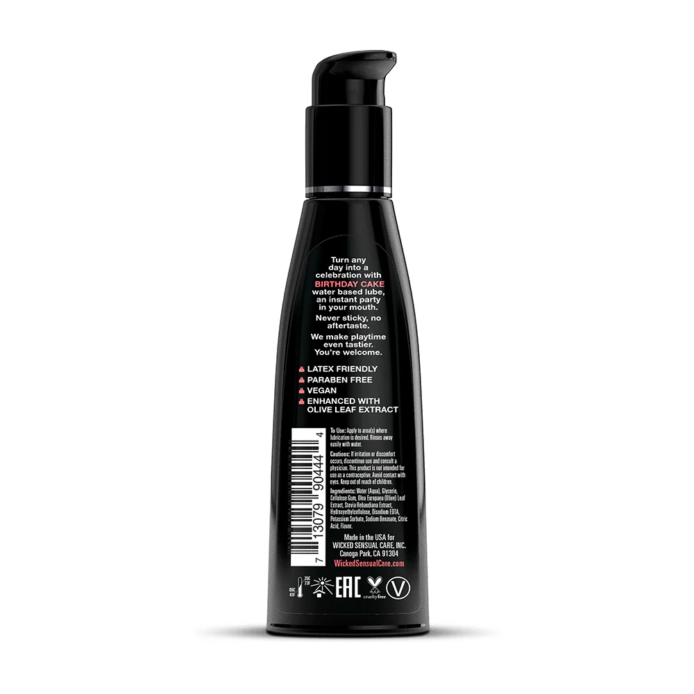 Wicked Aqua Birthday Cake Water-Based Lubricant 4 oz. - Image 2