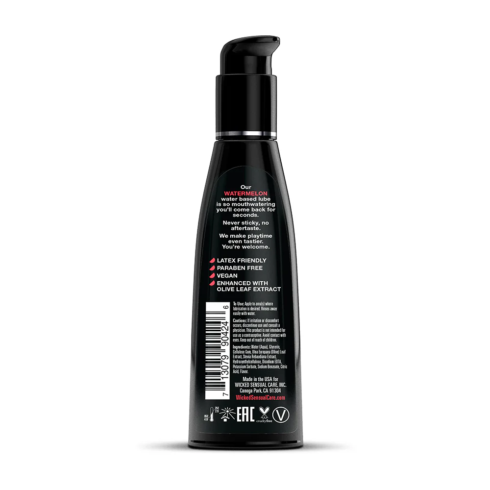 Wicked Aqua Watermelon Water-Based Lubricant 4 oz. - Image 2