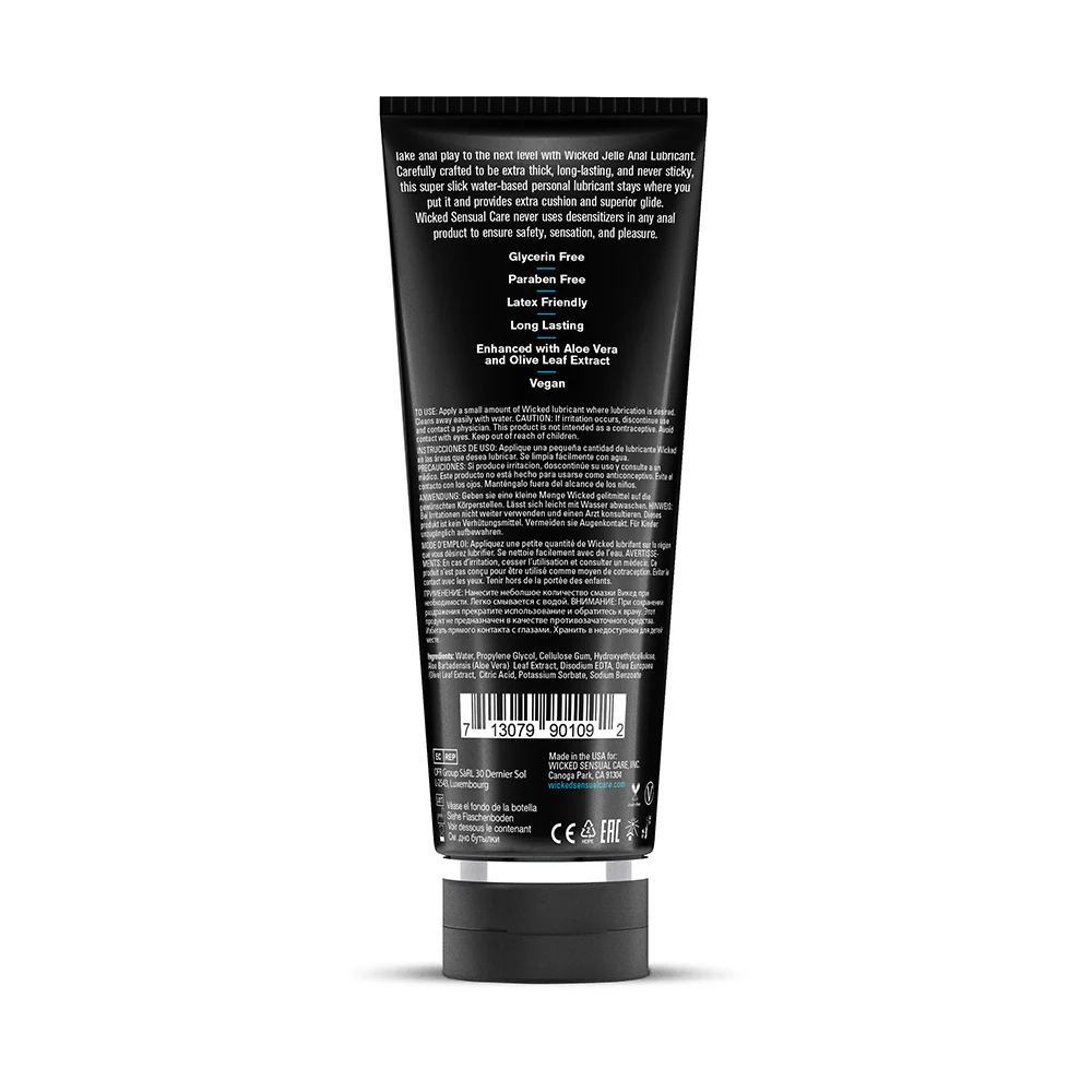 Wicked Jelle Water-Based Anal Lubricant 8 oz. - Image 2