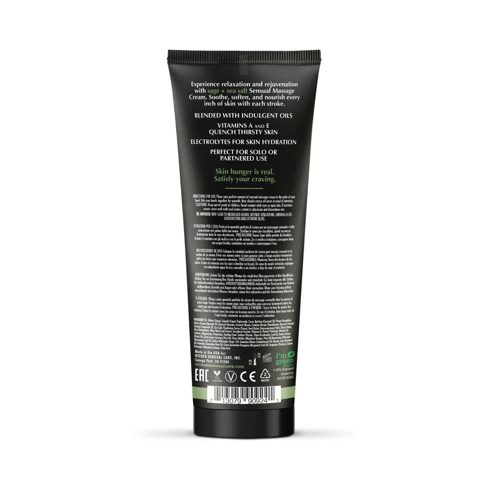 Wicked Sage + Sea Salt Sensual Massage Cream 4 oz. - Image 2