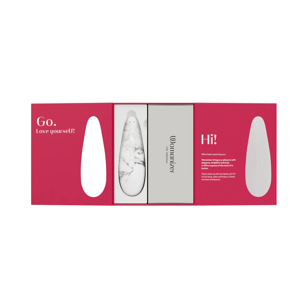 Womanizer x Marilyn Monroe Classic 2 Special Edition Pleasure Air Clitoral Stimulator White Marble - Image 3