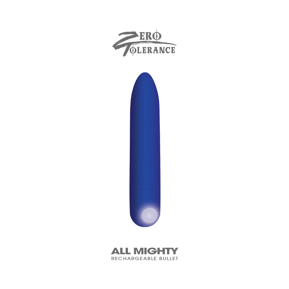 Zero Tolerance All Mighty Rechargeable Bullet Vibrator Blue - Image 5