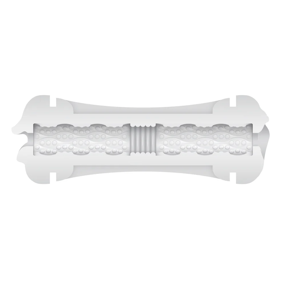 Zero Tolerance Double Dip Dual-Ended Realistic Stroker with Movie Download White - Image 2