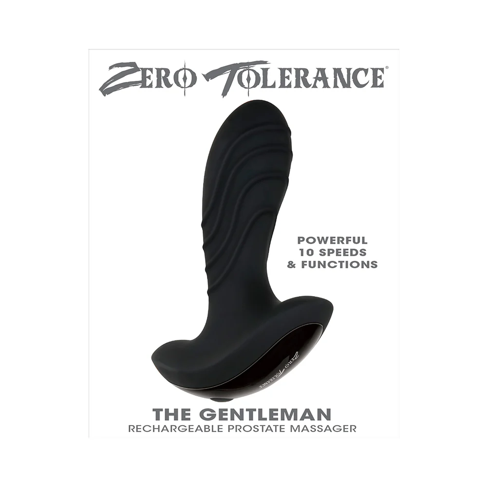 Zero Tolerance The Gentleman Rechargeable Vibrating Silicone Prostate Massager Black - Image 10
